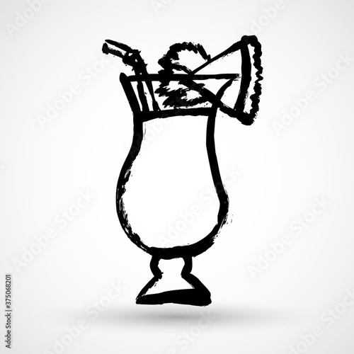 Pina colada cocktail