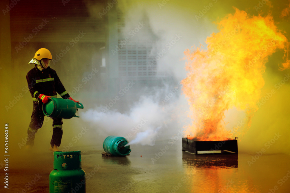 Firefighter Training in outdoor Firefighter Training in outdoor