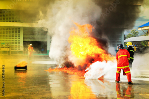 Firefighter Training in outdoor