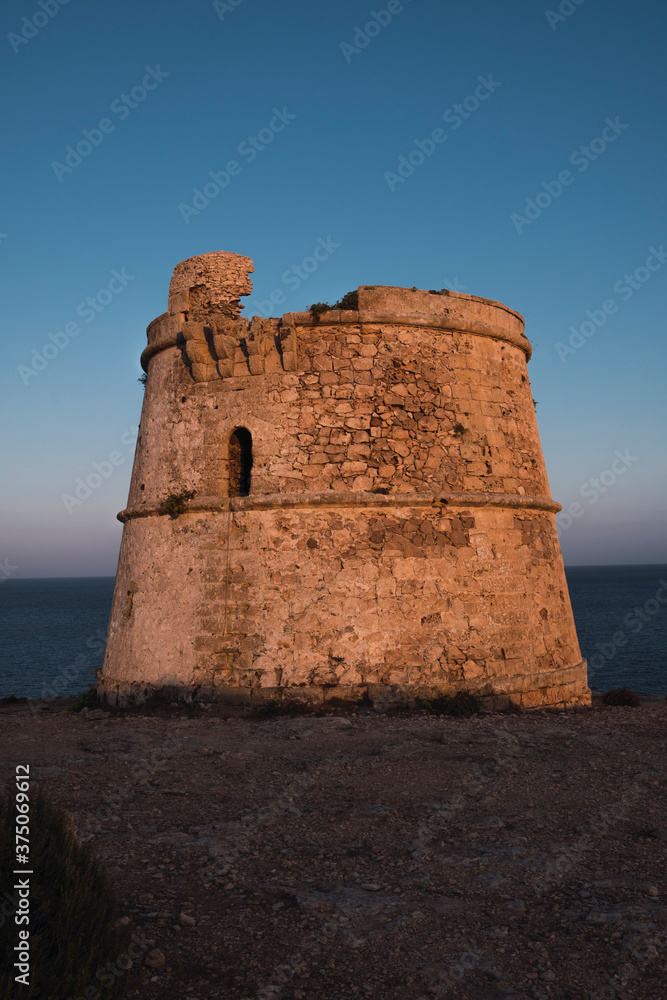 Old defense tower in Formentera Old defense tower in Formentera