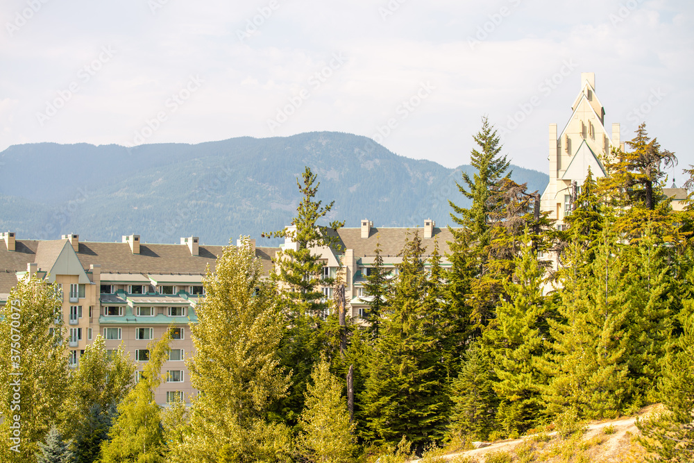 Buildings and homes of Whistler in summer season, canada Buildings and homes of Whistler in summer season, canada