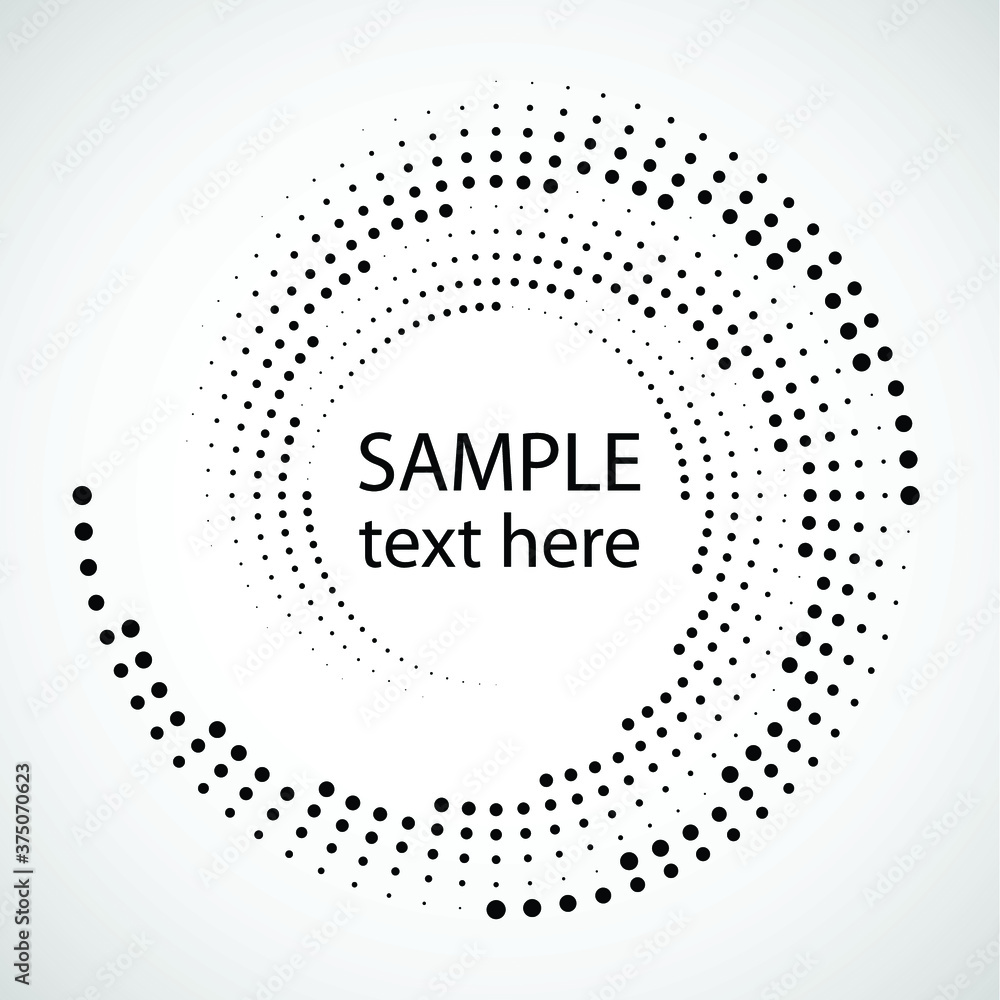 Halftone dots in circle form. round logo . vector dotted frame . design element Halftone dots in circle form. round logo . vector dotted frame . design element