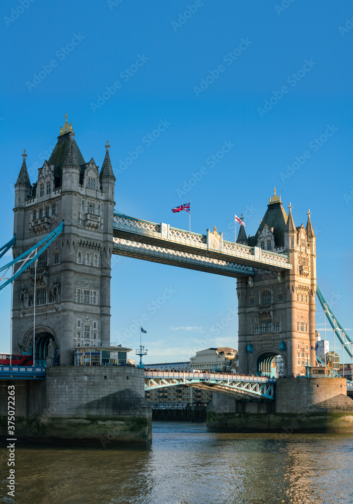 Close up of Tower Bridge in London, UK