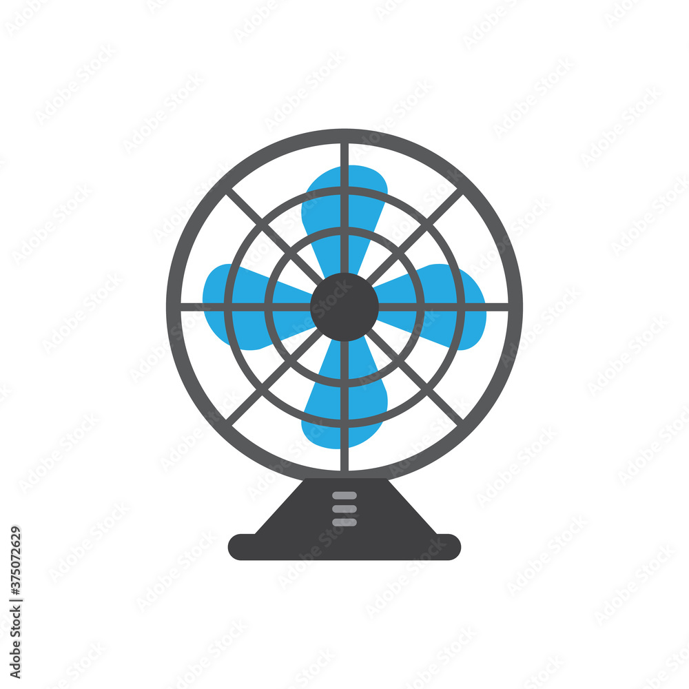 Electric fan icon isolated on white background. vector illustration Electric fan icon isolated on white background. vector illustration