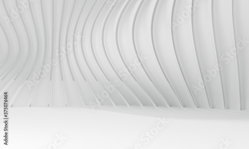 Abstract white background. 3d rendering of modern architecture.