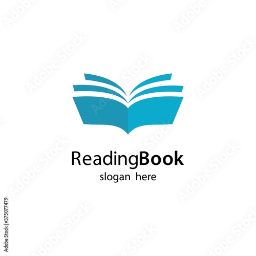 Book logo template vector icon