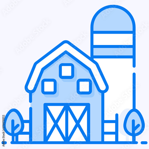 
Farmhouse, vector of stockroom concept style 
