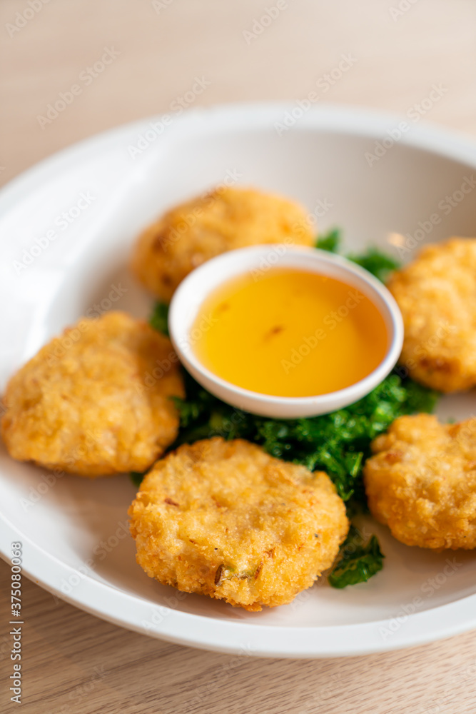 Deep fried shrimp cakes Deep fried shrimp cakes
