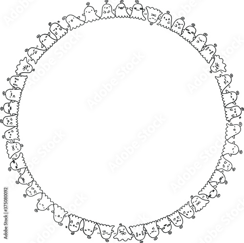 Vector gosh pattern circle background