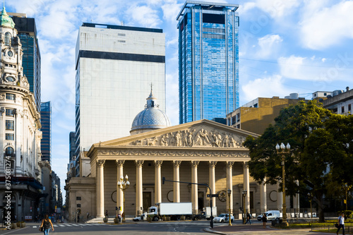 Tableau sur toile Cathedral of Buenos Aires in San Nicolas district near May Square