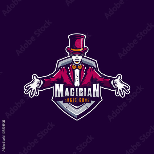 Magician Esport Logo Design Illustration For Gaming Club