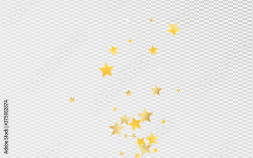 Gold Decoration Stars Vector Transparent 