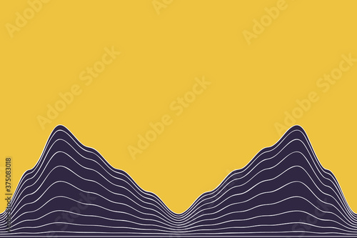 Abstract vector wave line background.