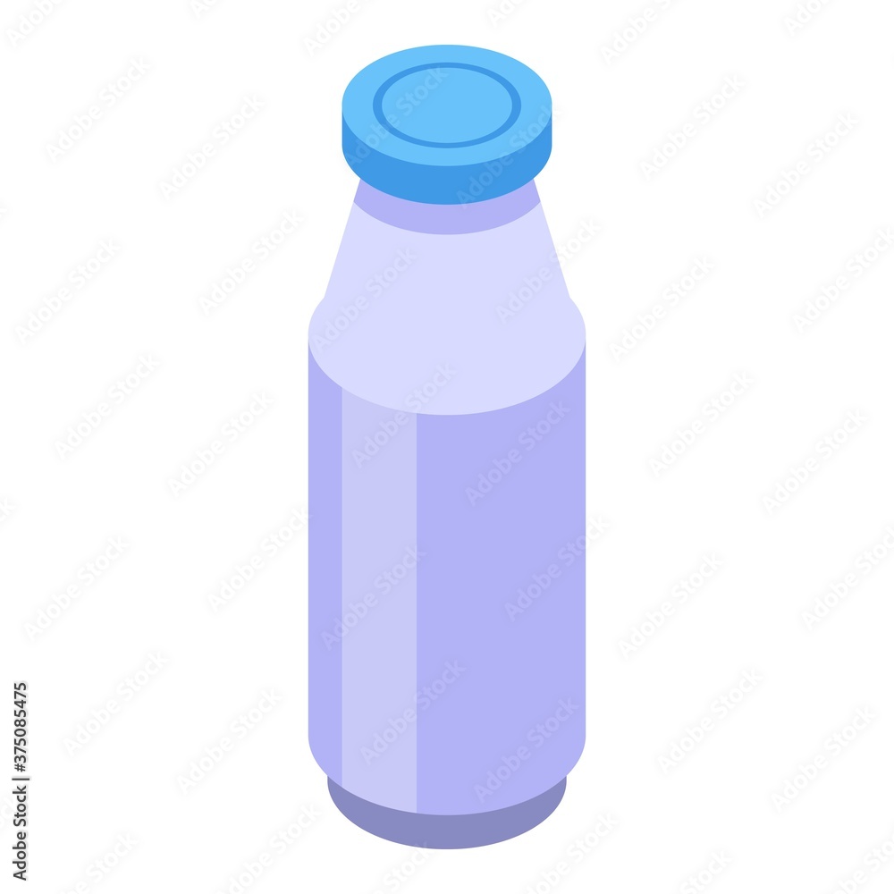 Farm milk bottle icon. Isometric of farm milk bottle vector icon for web design isolated on white background Farm milk bottle icon. Isometric of farm milk bottle vector icon for web design isolated on white background