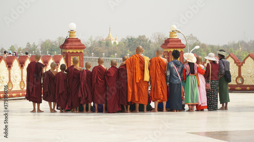 Golden Uppatasanti Pagoda Buddha Temple in Naypyidaw, Myanmar / Burma.