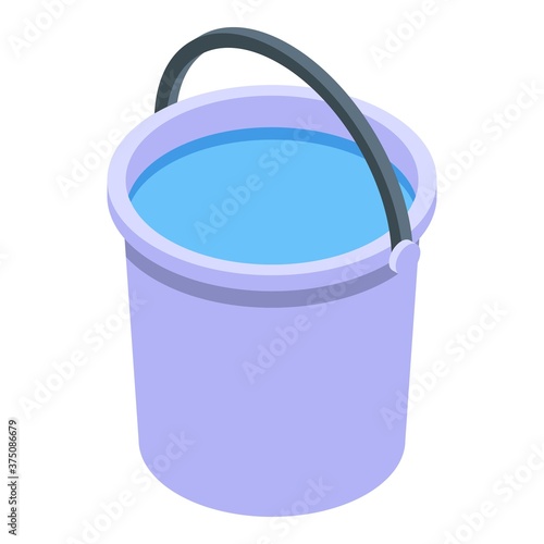 Disinfection water bucket icon. Isometric of disinfection water bucket vector icon for web design isolated on white background