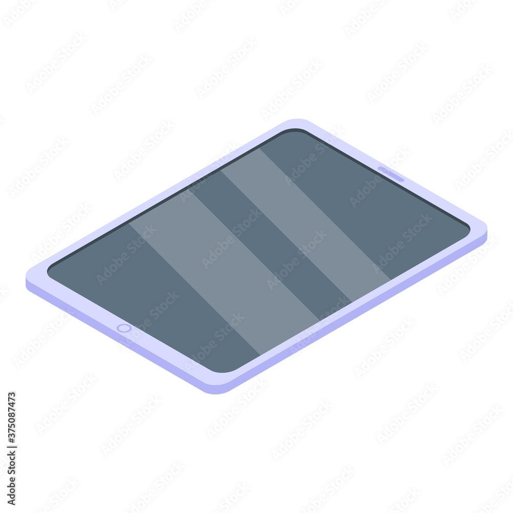 Digital detoxing tablet icon. Isometric of digital detoxing tablet vector icon for web design isolated on white background Digital detoxing tablet icon. Isometric of digital detoxing tablet vector icon for web design isolated on white background