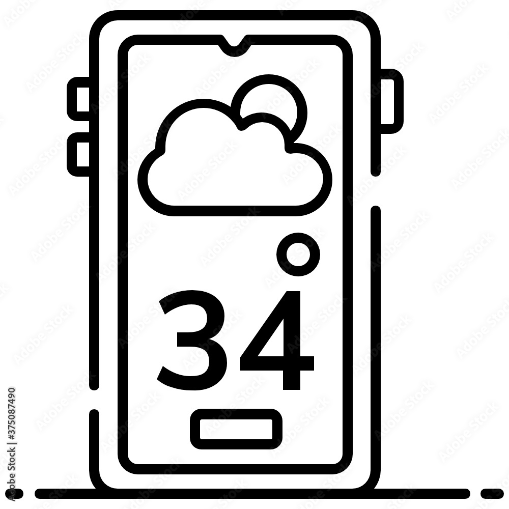 Weather app vector style, smartphone weather app in editable style
Weather app vector style, smartphone weather app in editable style