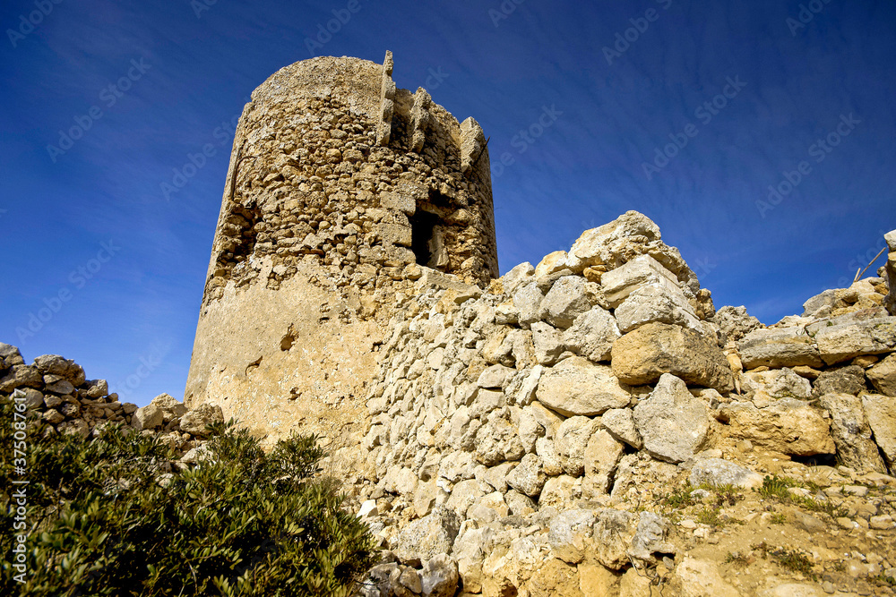 Atalaya de Cala en Turqueta(s.XVII).Ciutadella.Menorca.Islas Baleares.España.