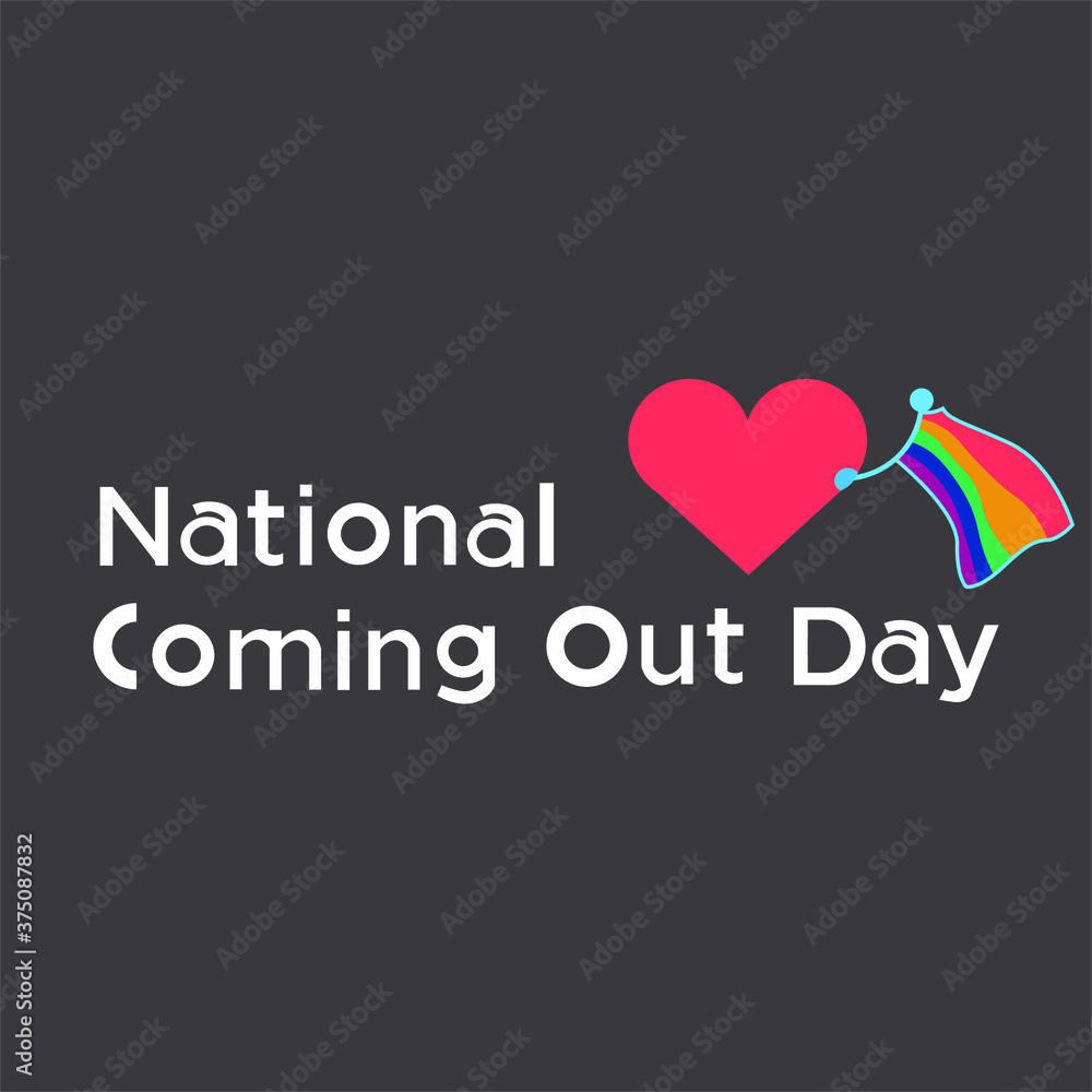 National Coming Out Day, lesbian, gay, transgender, bisexual. Holiday of love and tolerance. SGL, LGBT.