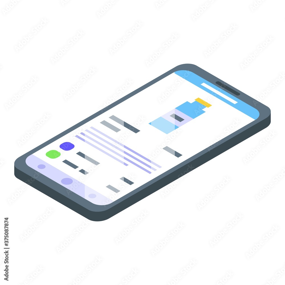 Smartphone online shopping icon. Isometric of smartphone online shopping vector icon for web design isolated on white background Smartphone online shopping icon. Isometric of smartphone online shopping vector icon for web design isolated on white background