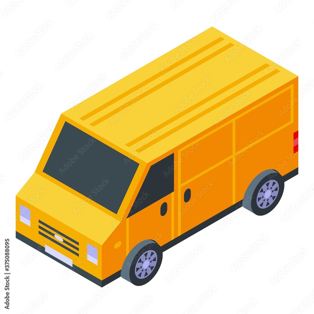 Truck home delivery icon. Isometric of truck home delivery vector icon for web design isolated on white background Truck home delivery icon. Isometric of truck home delivery vector icon for web design isolated on white background
