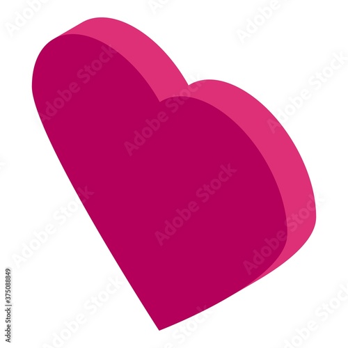 Self care heart icon. Isometric of self care heart vector icon for web design isolated on white background