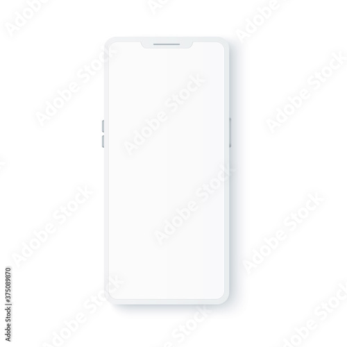 Vector realistic frameless smartphone mock up 3d