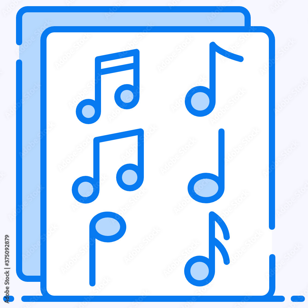Audio music file format icon, editable design
Audio music file format icon, editable design