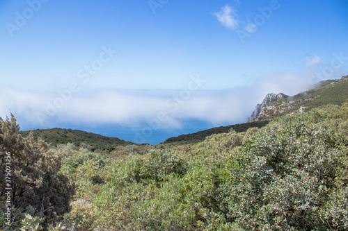 mountain landscape with blue sky