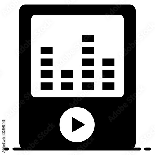 
Flat design of music equalizer, a frequency adjuster
