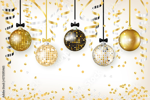 Transparent Realistic 3d Vector Christmas Balls Collection
