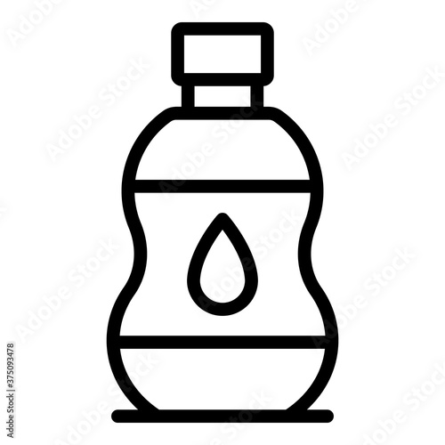 Softener plastic bottle icon. Outline softener plastic bottle vector icon for web design isolated on white background