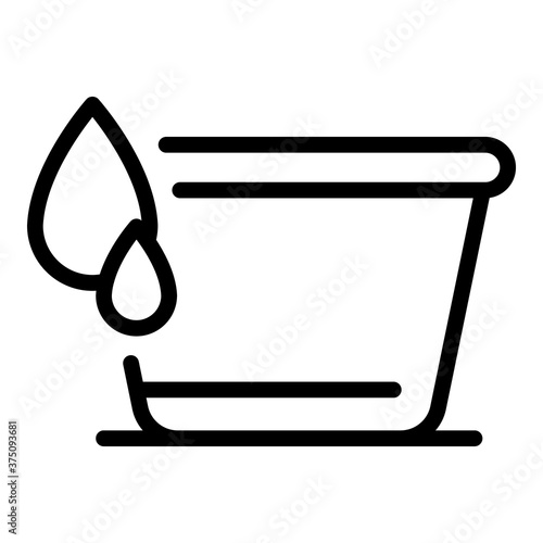Softener basin icon. Outline softener basin vector icon for web design isolated on white background
