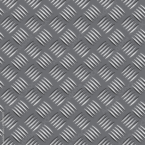 Metal flooring seamless pattern. Steel diamond plate