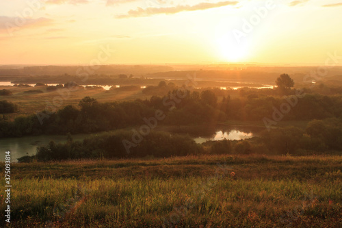 Dawn over the river.