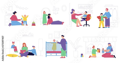 Babysitter Situations Flat Set