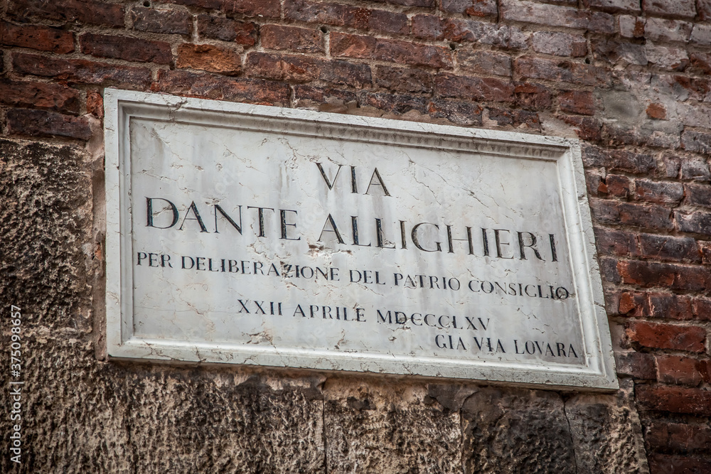 Fototapeta premium Wall plaque with the street name 