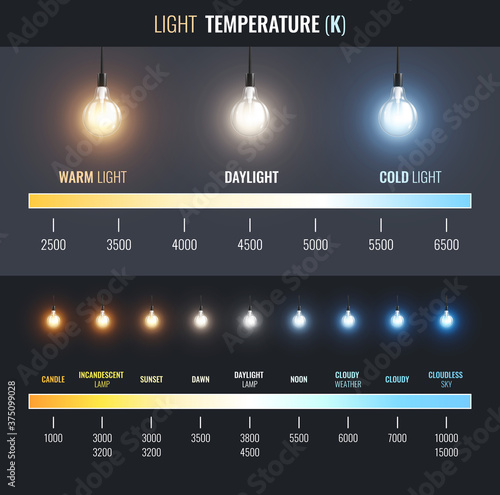 Light Temperature Scale Infographics