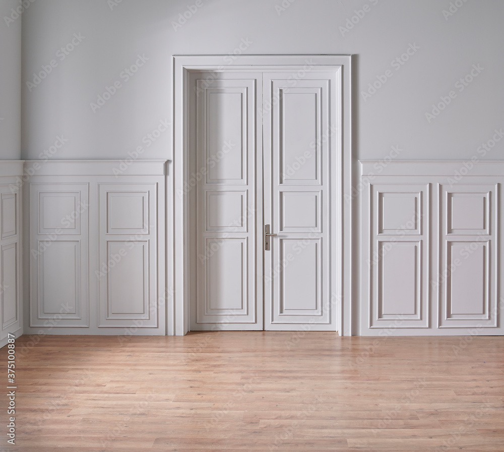 White classic wall background in to the room, brick wall and shelf kitchen style. White classic wall background in to the room, brick wall and shelf kitchen style.