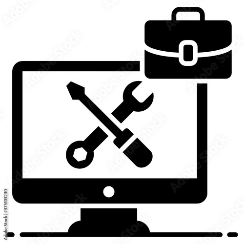 
Vector design of bi tools, technical tools concept 
