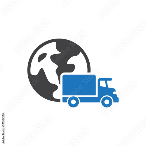 Worldwide shipping icon