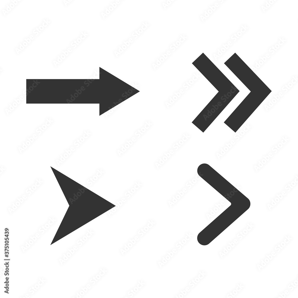Set flat arrows vector with isolated on white background. Collections for web design, interface and more. Set flat arrows vector with isolated on white background. Collections for web design, interface and more.