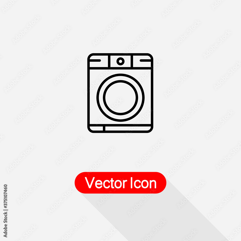 Washing Machine Icon Vector Illustration Eps10