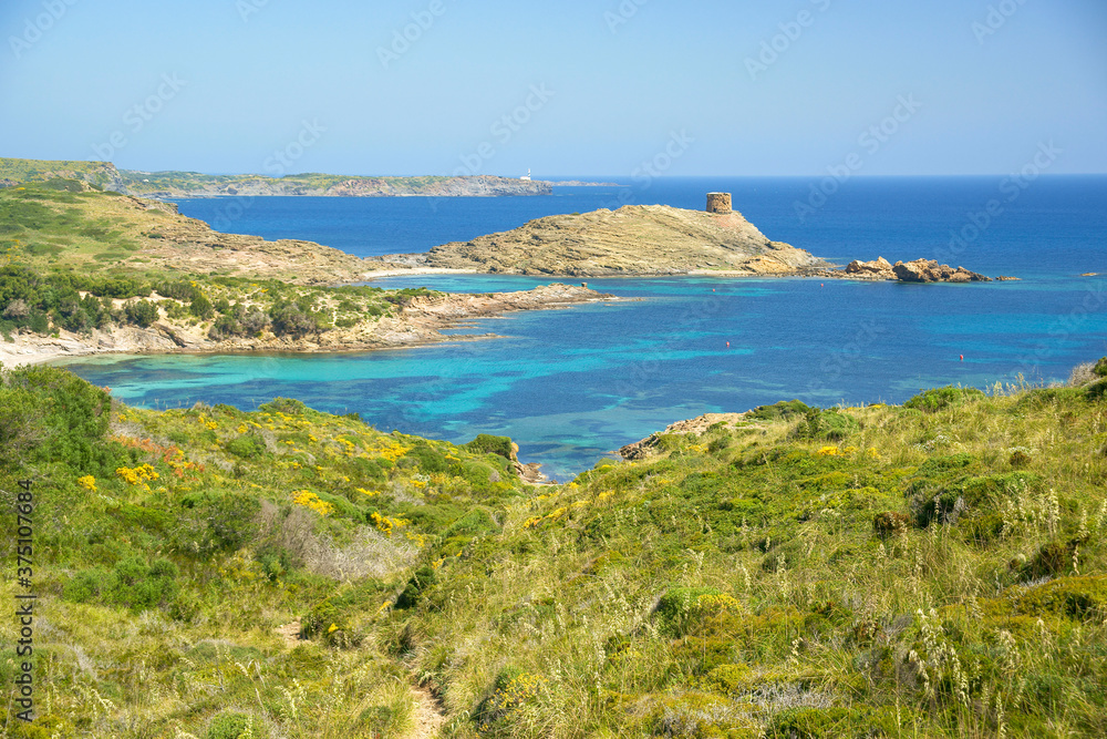 Cala Tamarells.Parc natural de s' Albufera des Grau.Menorca.Reserva de la Bioesfera.Illes Balears.España.