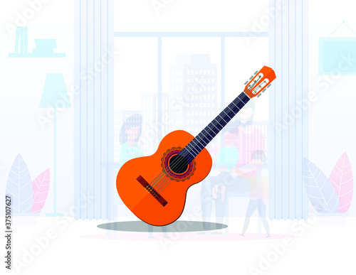 Guitar online classes with family. 