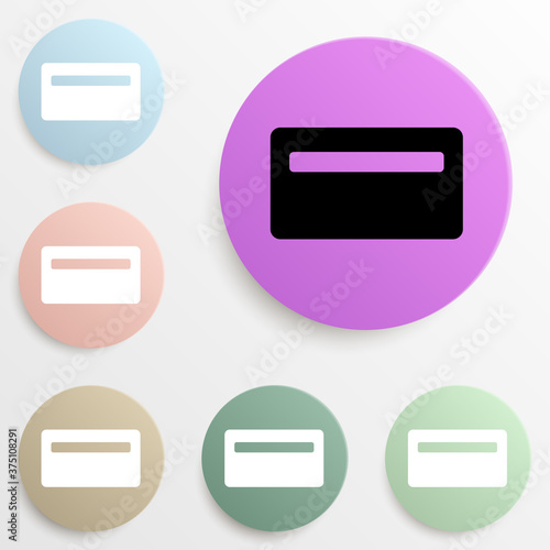 folder badge color set. Simple glyph, flat vector of web icons for ui and ux, website or mobile application