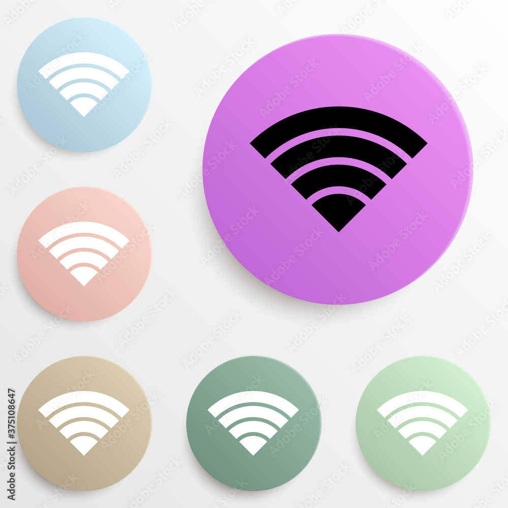 radio signal badge color set. Simple glyph, flat vector of web icons for ui and ux, website or mobile application radio signal badge color set. Simple glyph, flat vector of web icons for ui and ux, website or mobile application