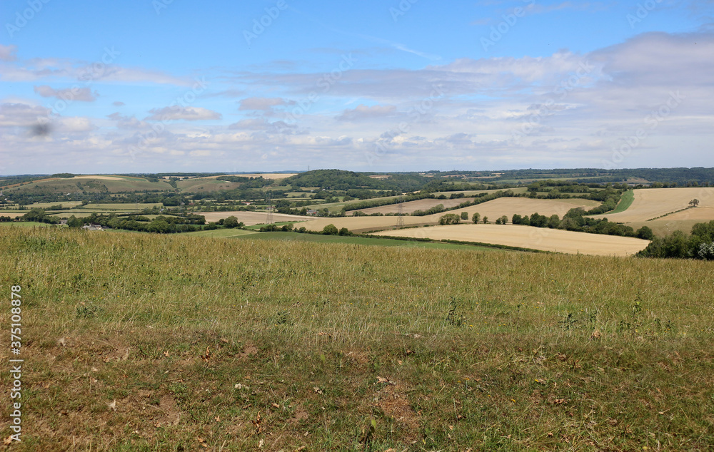 A view along the South Downs Way in southern England.