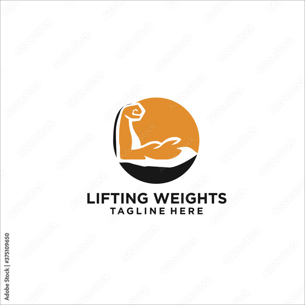 gym logo design template silhouette vector icon gym logo design template silhouette vector icon